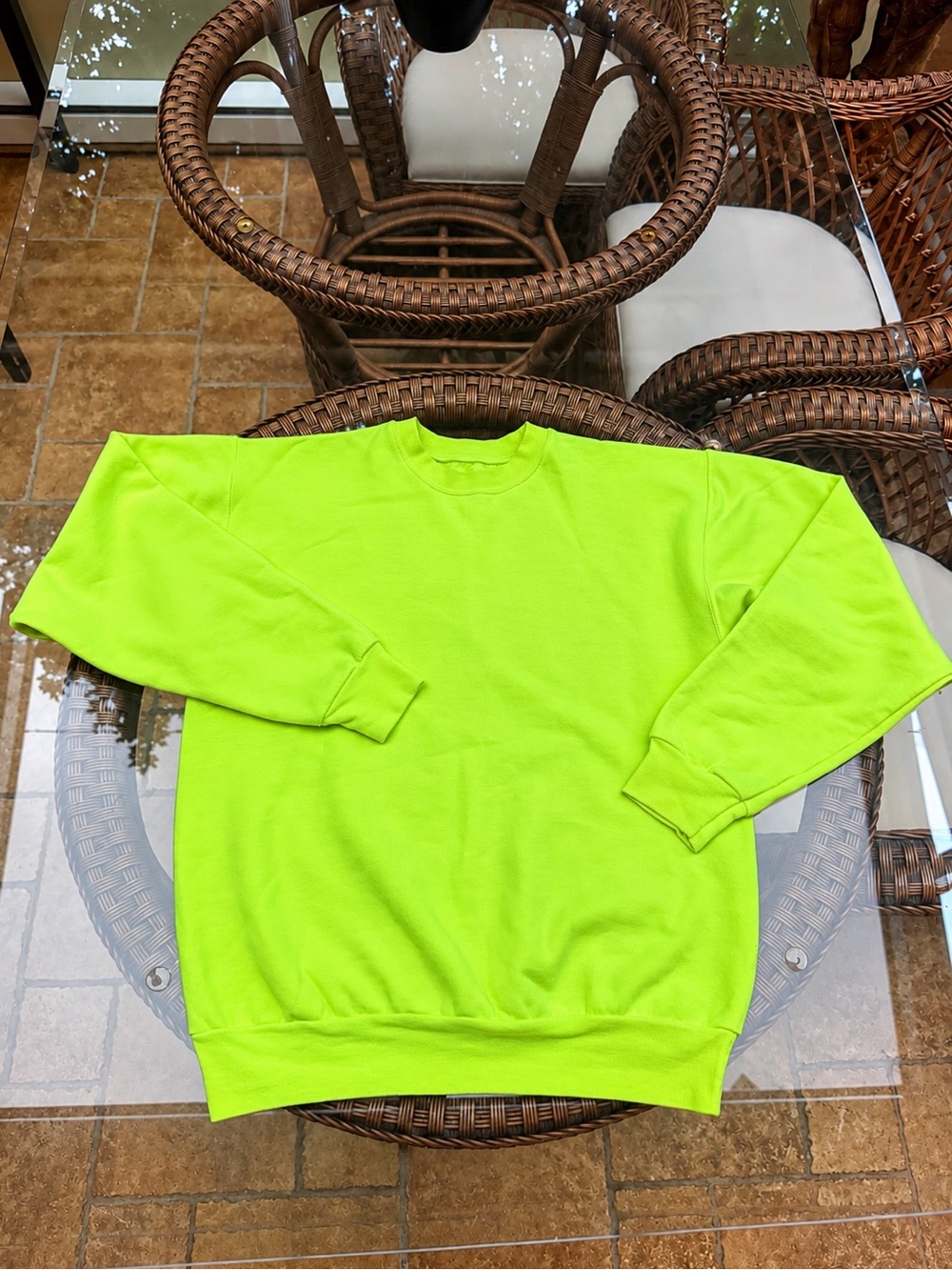 Neon Lime Crewneck Sweatshirt - Bright Green